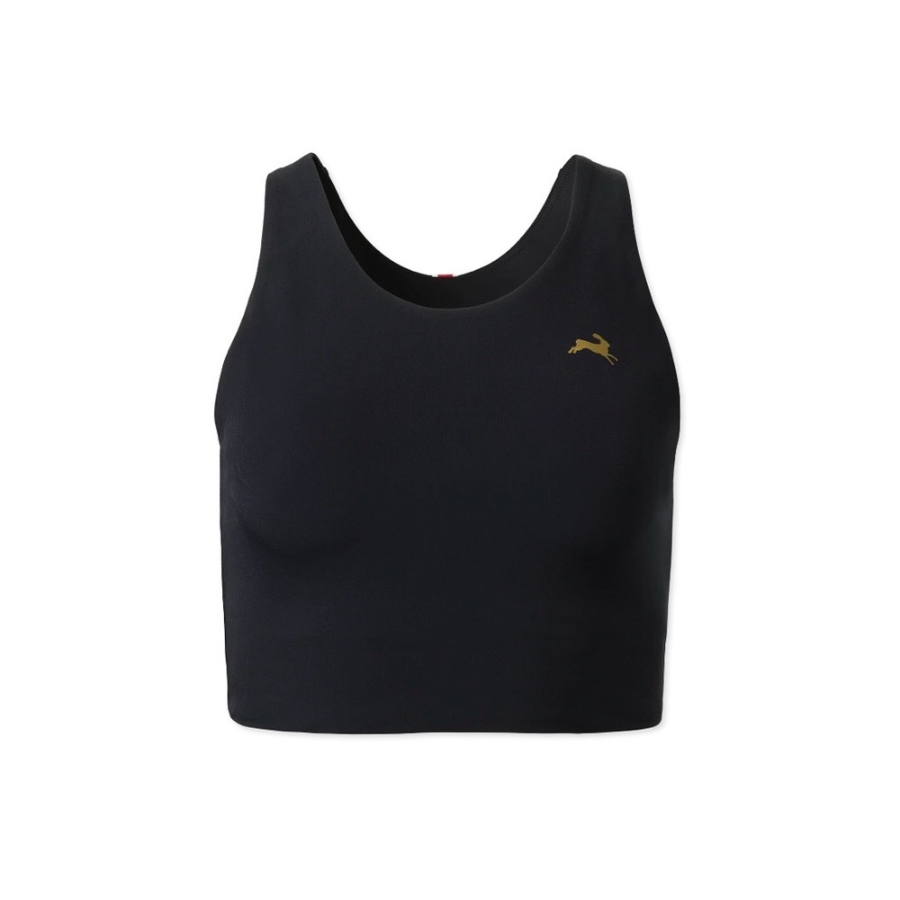 Tracksmith Turnover Crop Top in Black